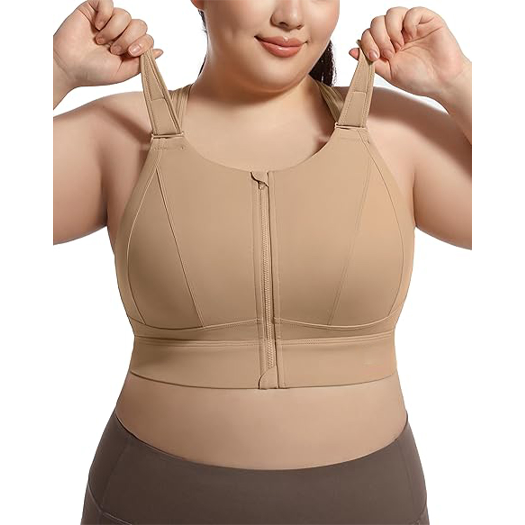 Women's Adjustable Zipper Front Bra 14