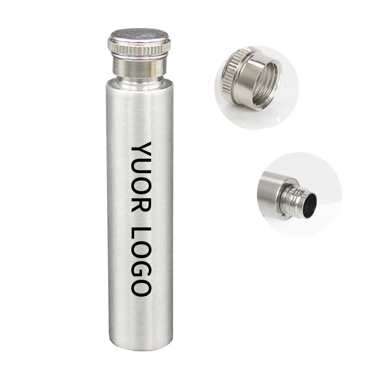 Compact Stainless Steel Cigar Style Flask 2