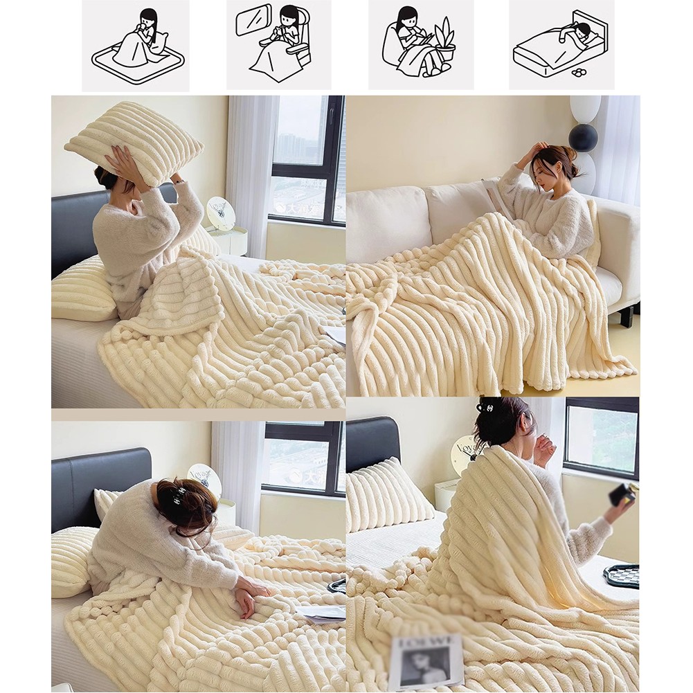 White Throw Blanket for Couch 2
