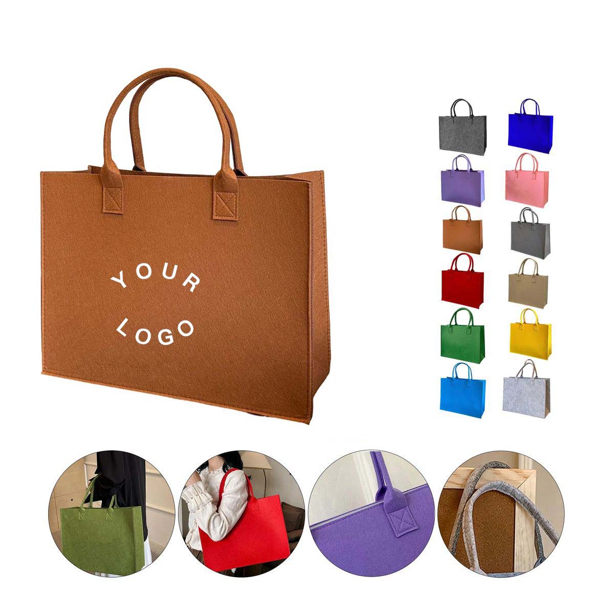 Durable Felt Handbag for Daily and Office Use 6
