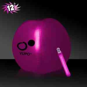 Translucent Pink Beach Ball with glow Light Stick