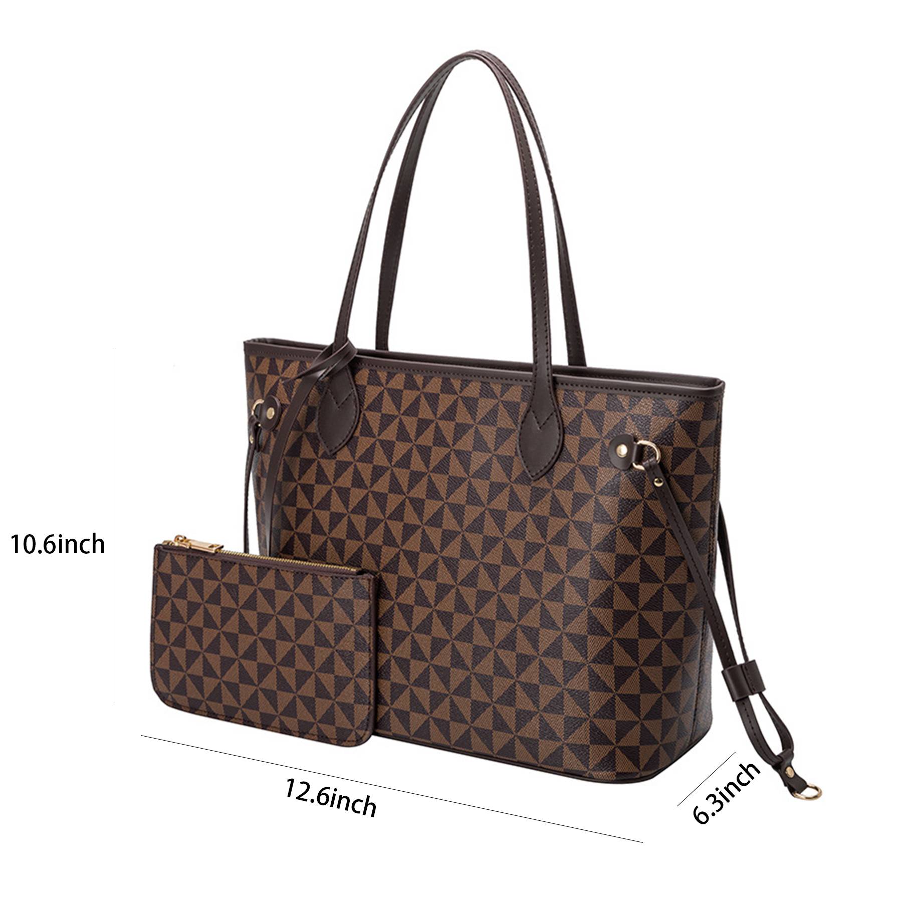 Pvc Check Waterproof Tote Bag For Women 3