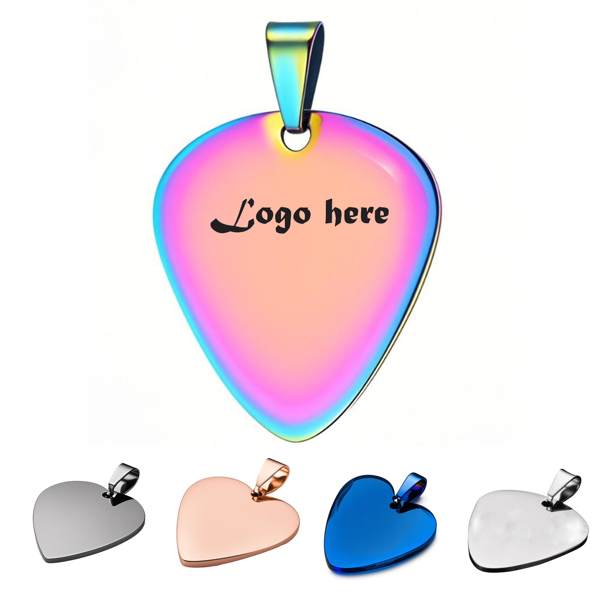 Cool Stainless Steel Guitar Plectrum Necklace MOQ 50 3