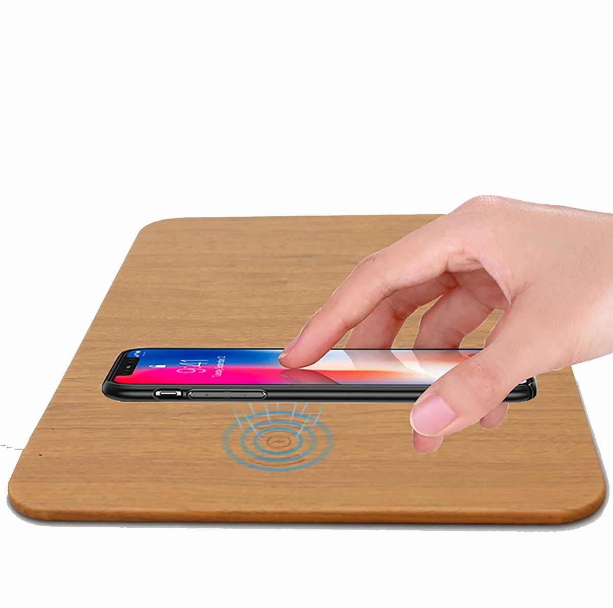Woodgrain Wireless Charging Mouse Pad 1