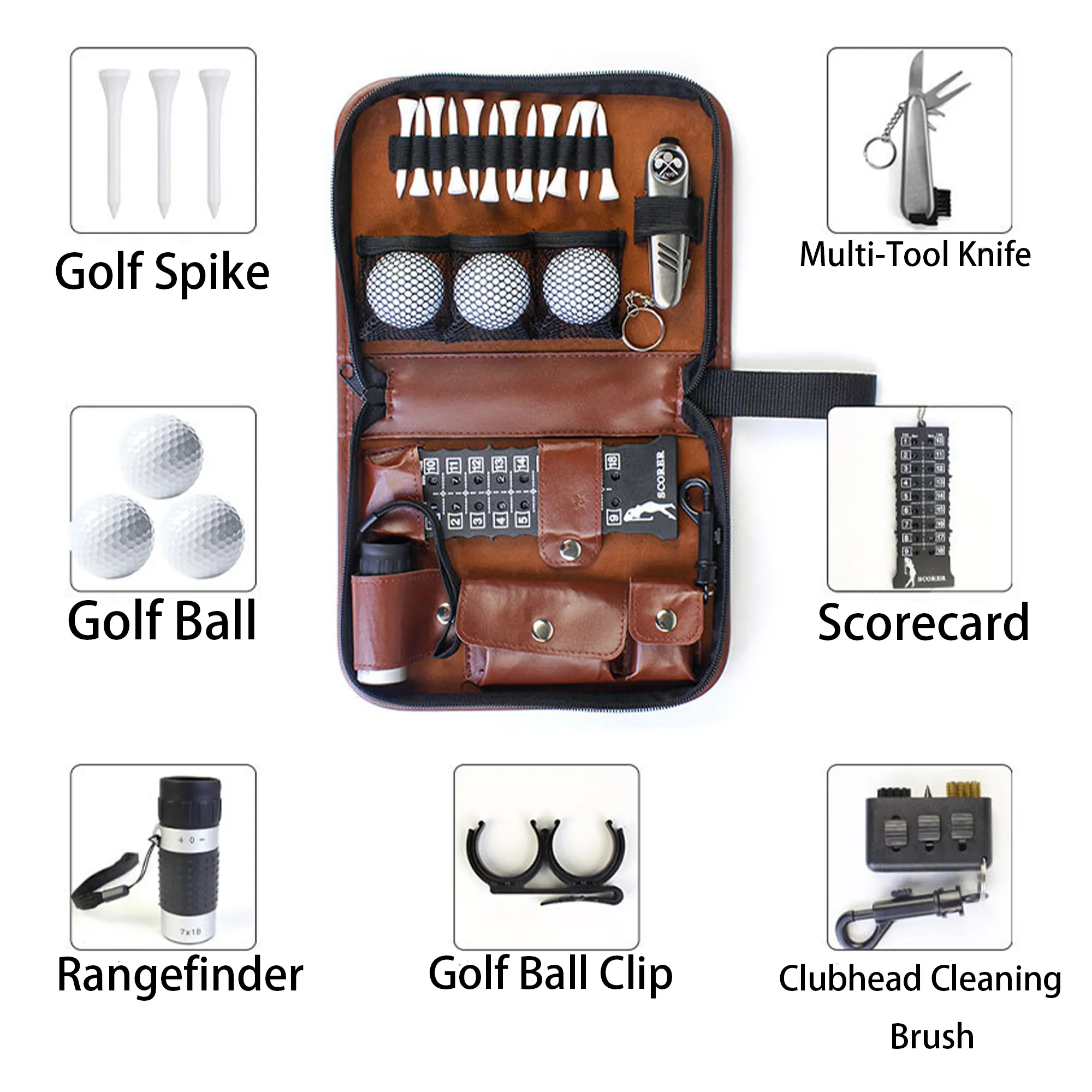 MOQ20 Golf Accessory PU Leather Case 1
