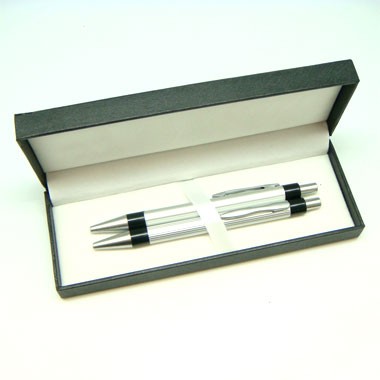 ALUMINUM CLICK BALLPOINT PEN AND PENCIL SET 2