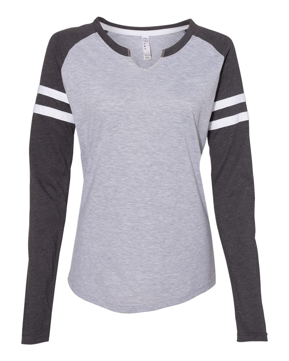 Women's Fine Jersey Mash Up Long Sleeve T-Shirt - 3534 19