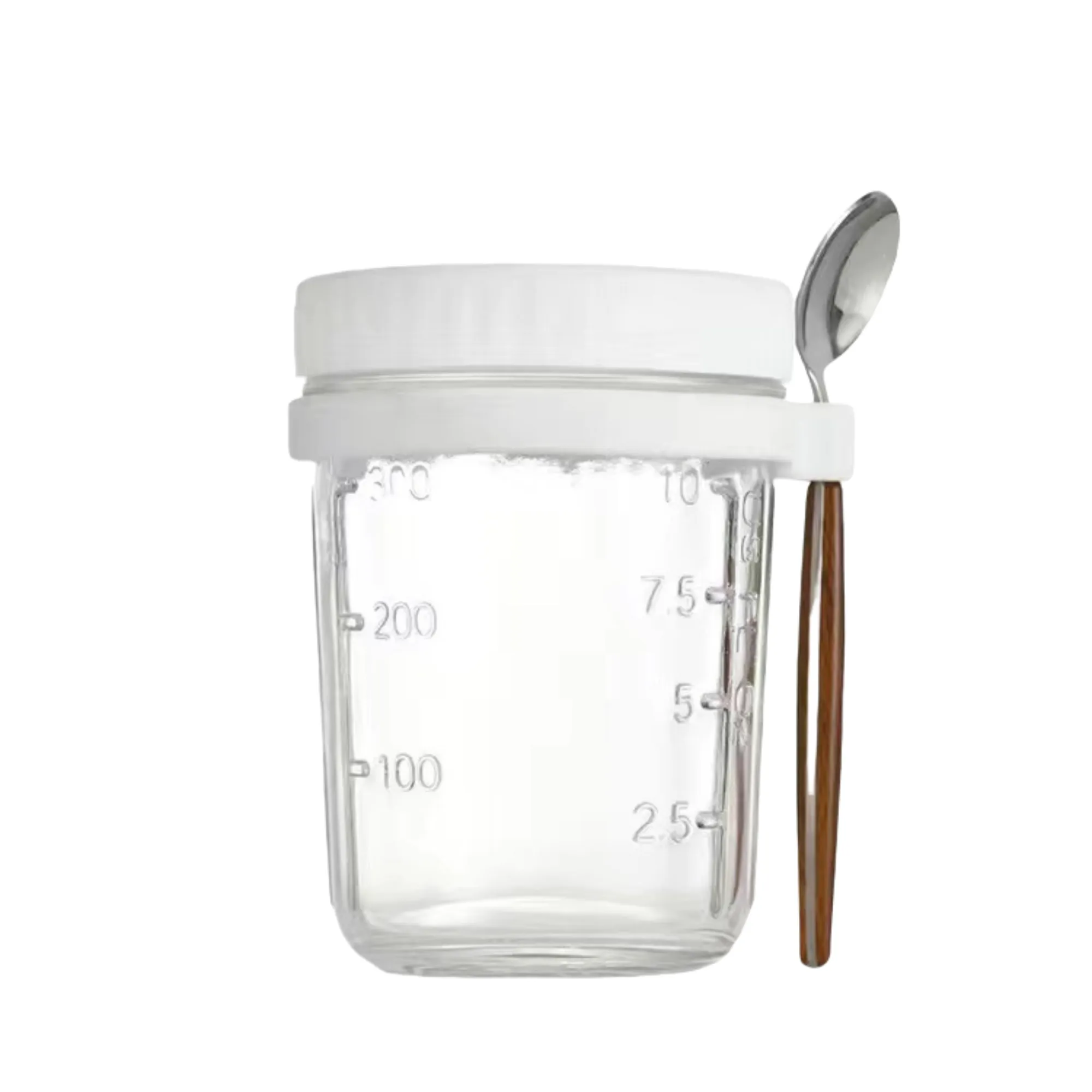12oz Overnight Breakfast Cup With Measuring Marks And Spoon 10