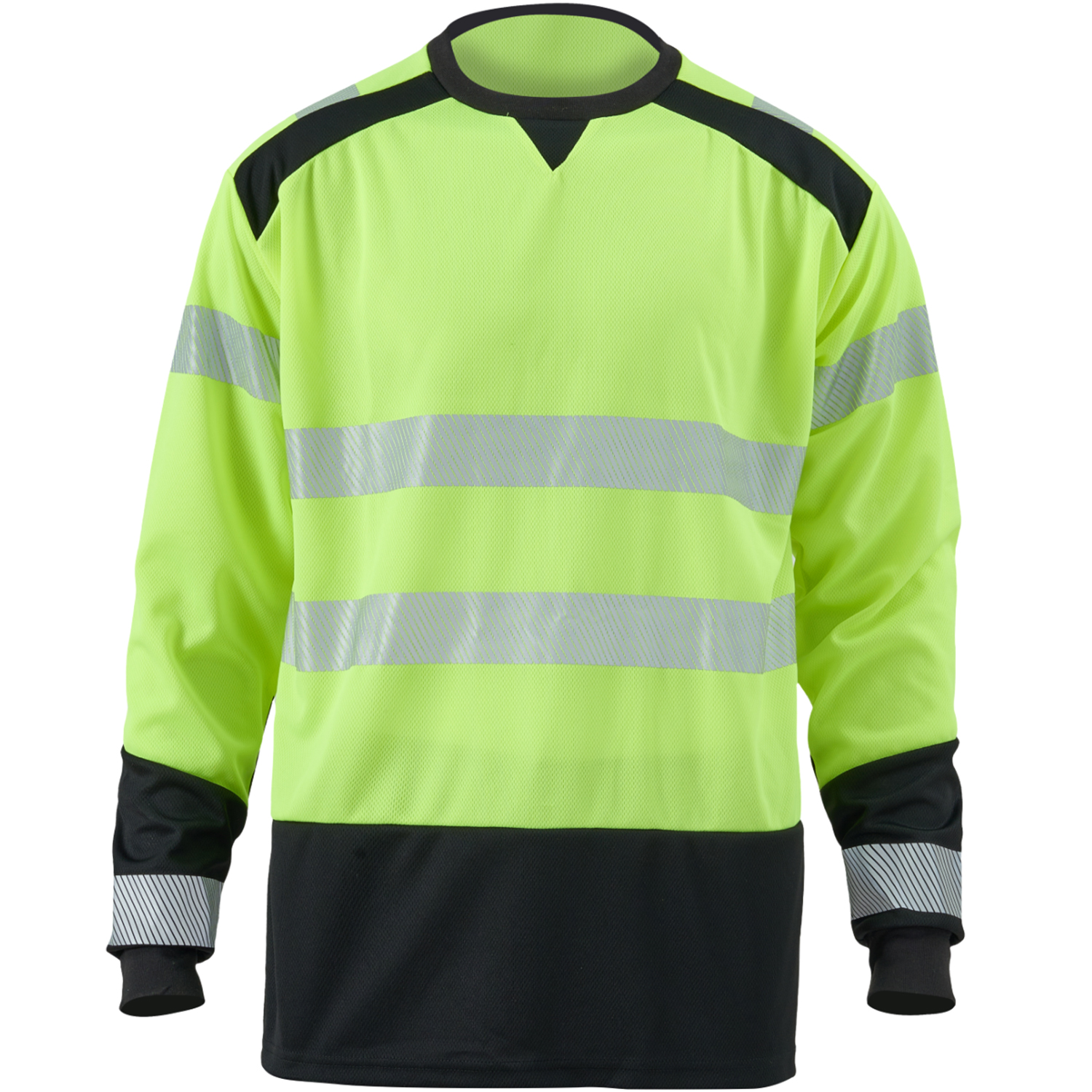 3.8 Oz. Polyester Class 3 Color Block Safety Long Sleeve T-Shirt With Segmented Tape 3