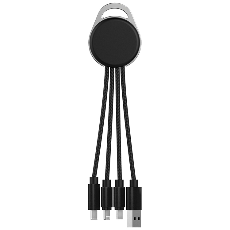 Multi-Device Charging Cable with Light-Up Logo – USB, Lightning, Type-C & Micro USB 5