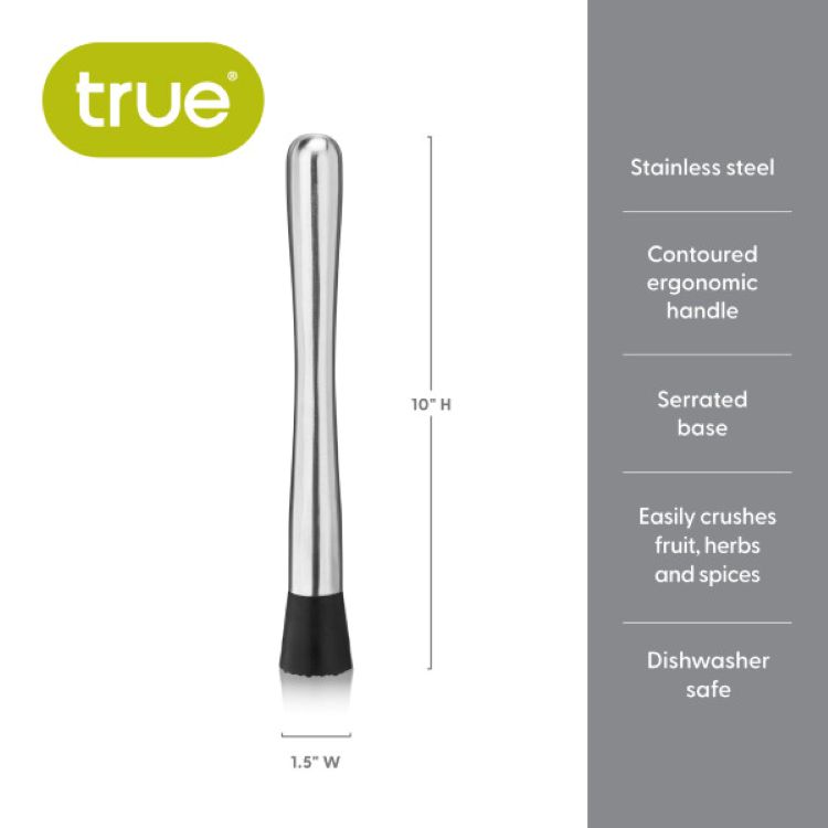 True® Stainless Steel Muddler 4