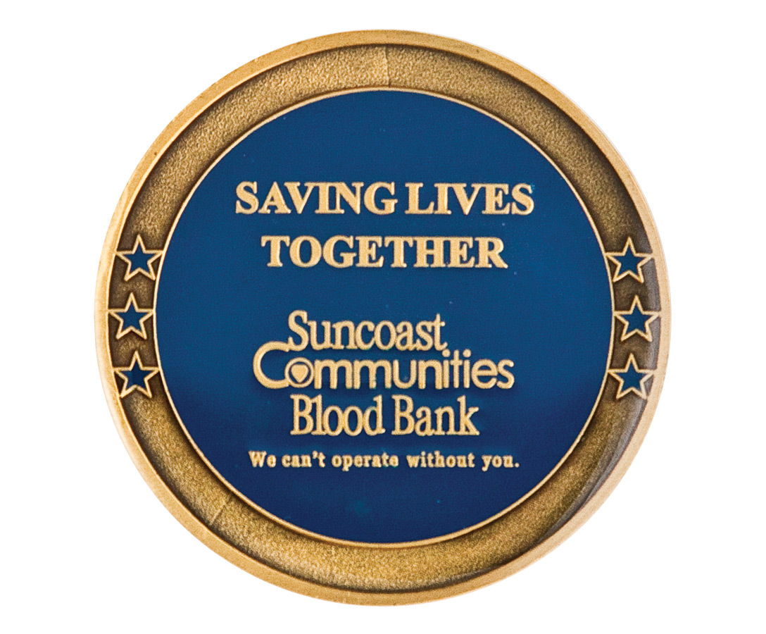 Zinc 2" Challenge Coin Antique Gold Plating