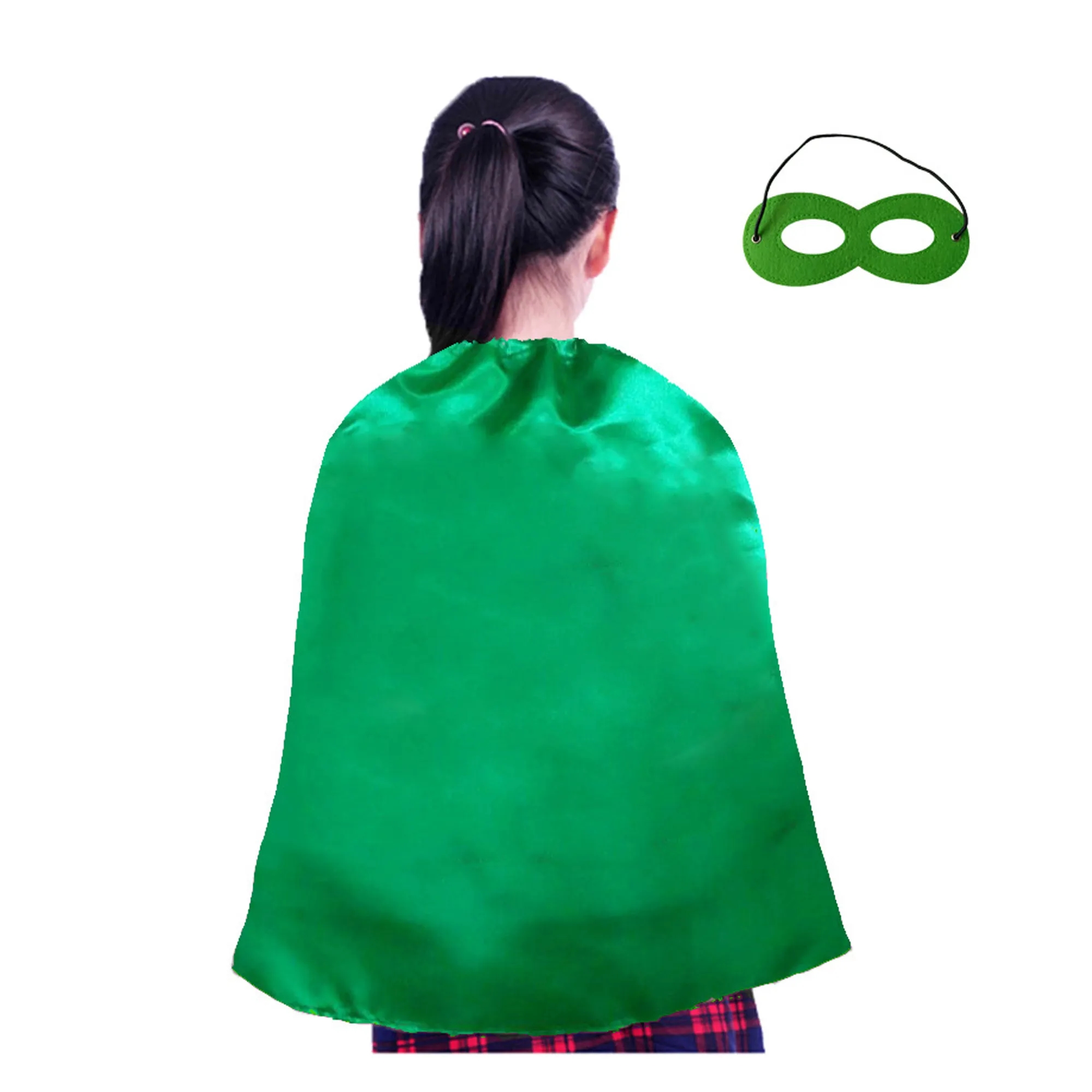 Youth Satin Hero Cape with Eye Mask Set 8