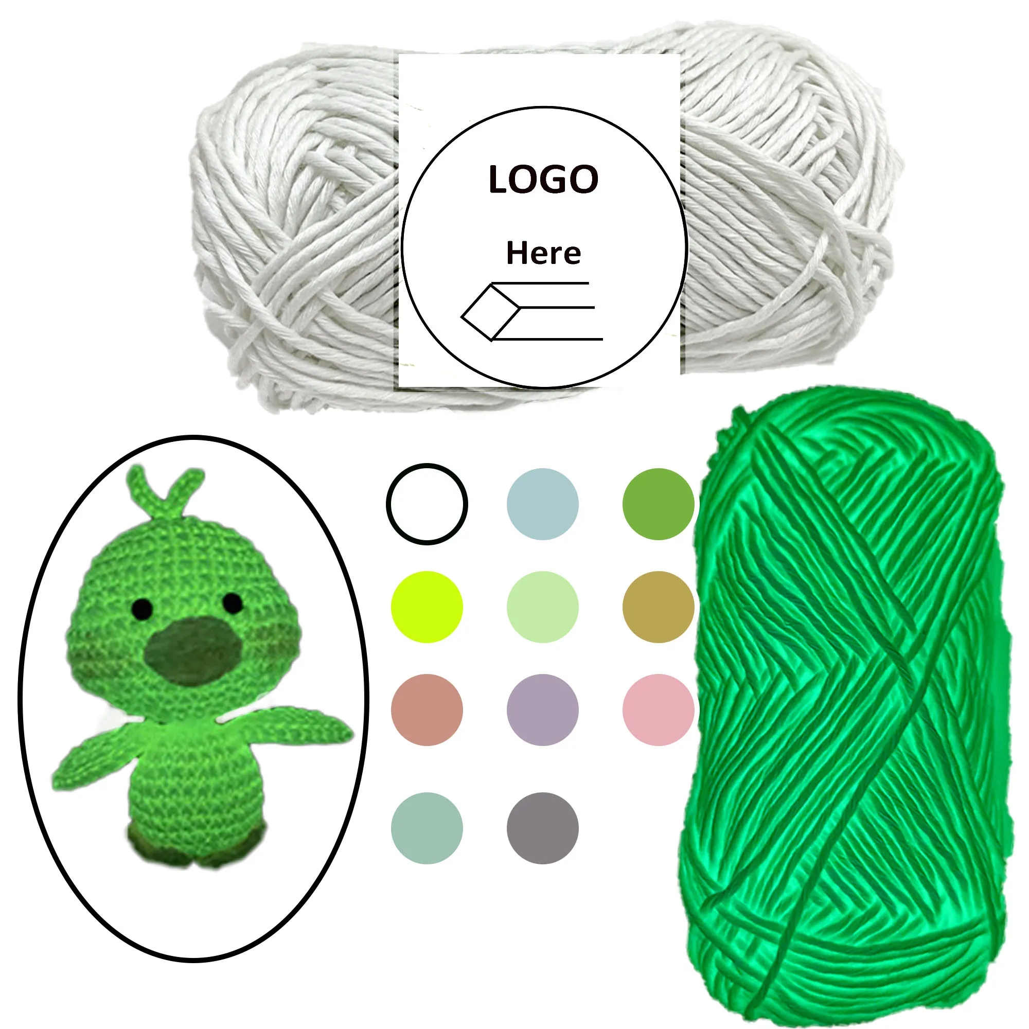 Full Color Glow In The Dark Yarn Thread Wool 2