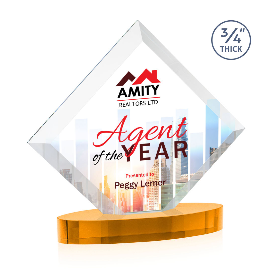 Belaire VividPrint™ Award on Alberton Base - Amber 13