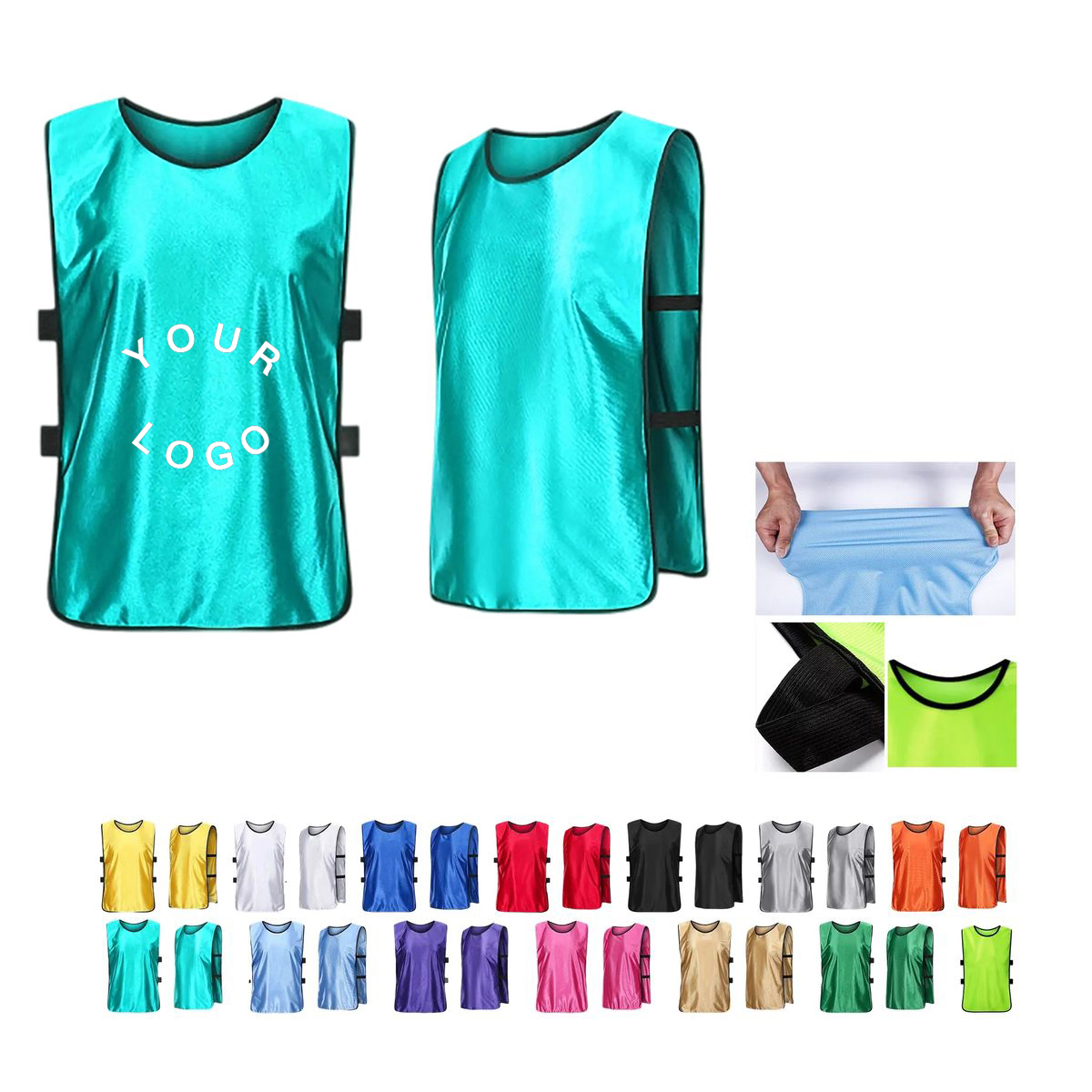 Adjustable Polyester Safety Training Vest 16