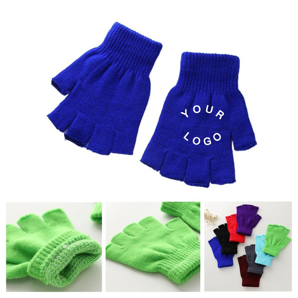 Acrylic Thermal Half Finger Warm Gloves 10