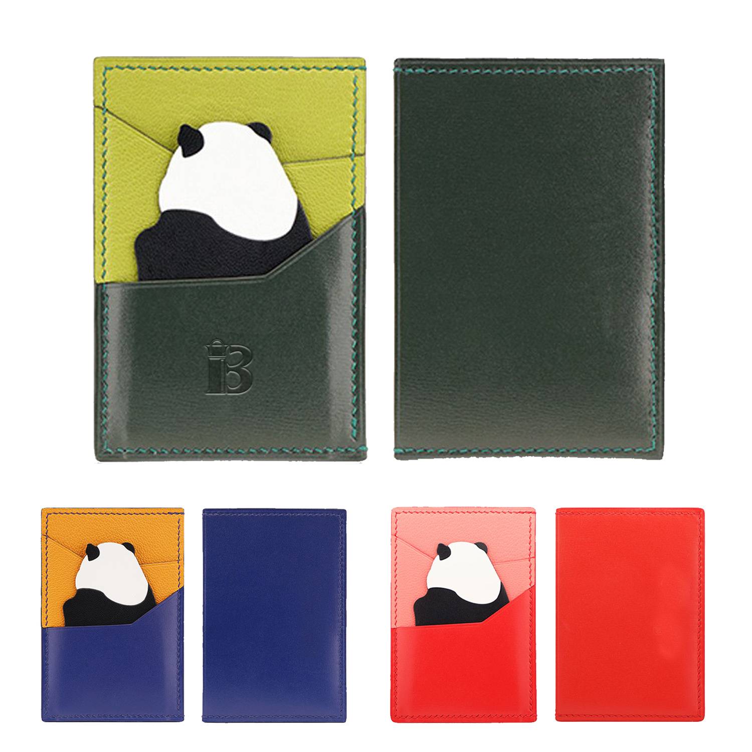 Panda slim PU leather credit card holder bag 9