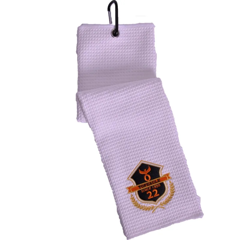 Custom Tri-fold Golf Towel With Carabiner 2