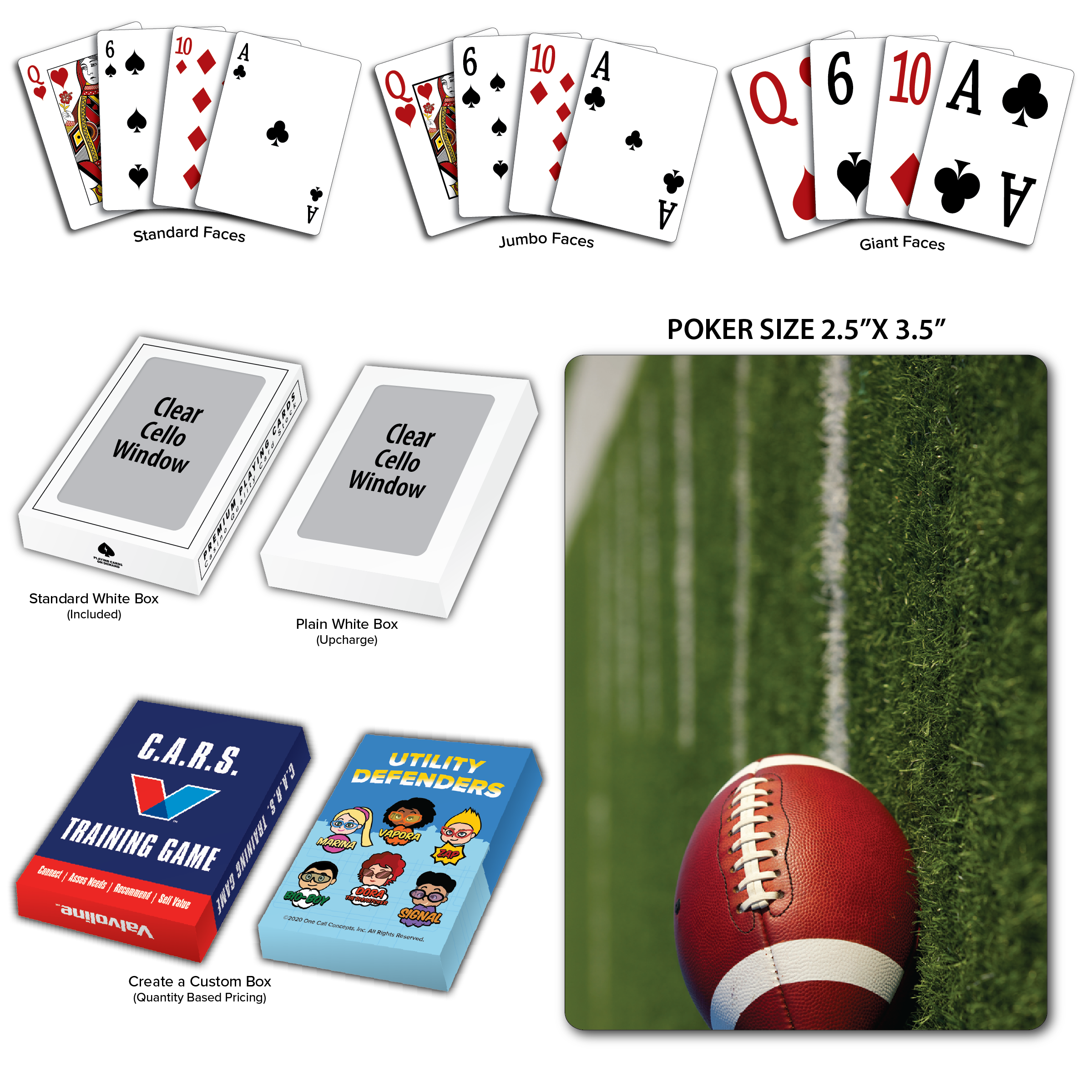 Football Theme Poker Size Playing Cards 3