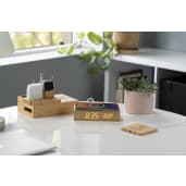 FSC® 100% Bamboo Wireless Charge Pad w/Dual Output 12