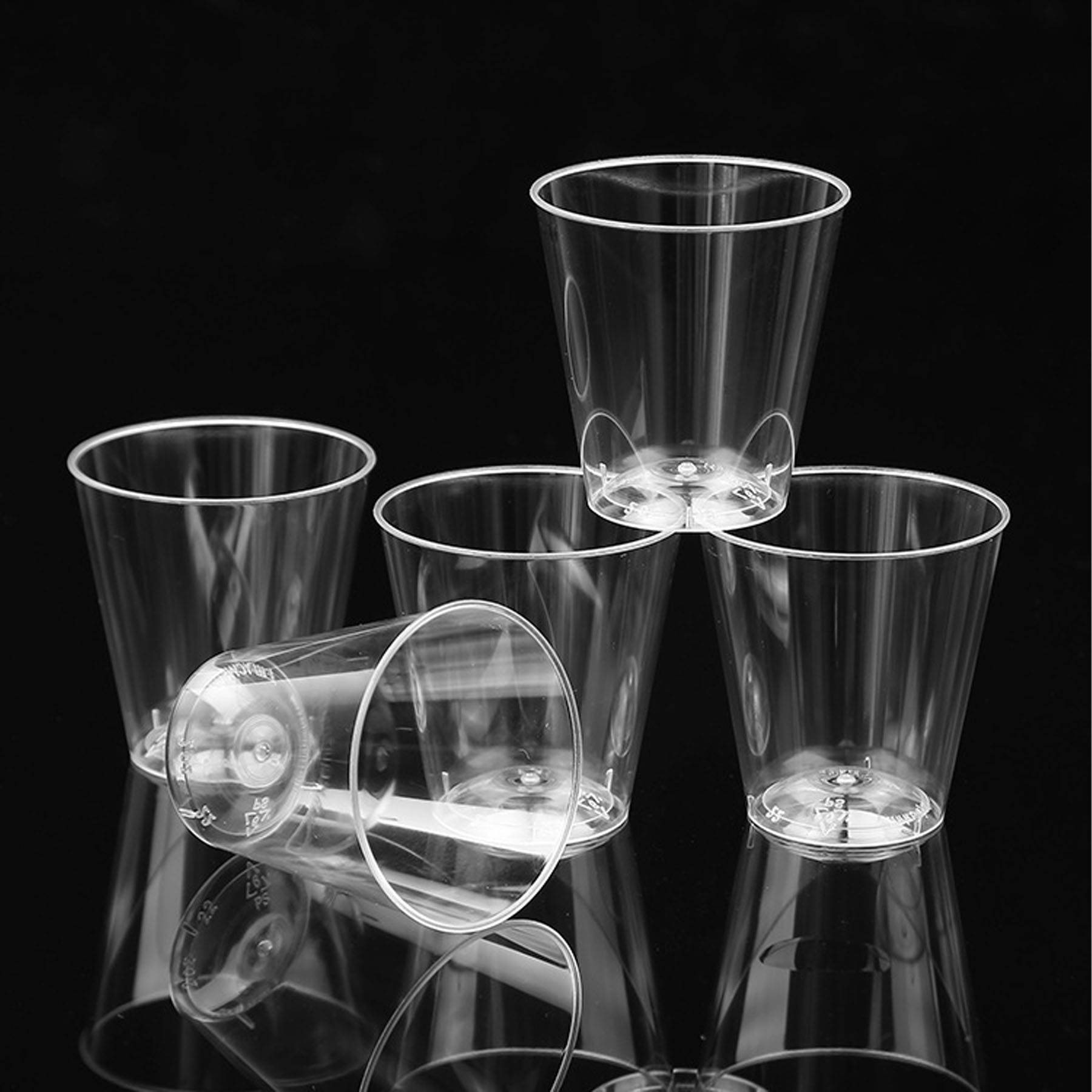 2 Oz. Disposable Clear Plastic Cups 2