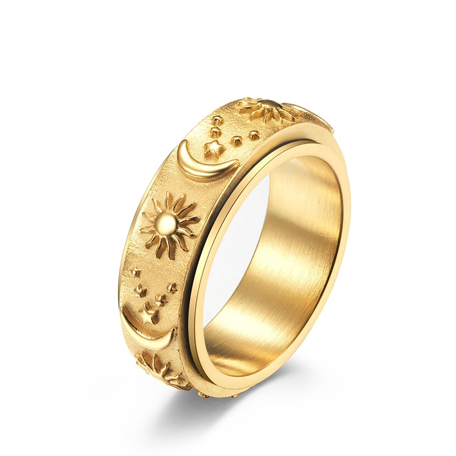 Rotatable Stainless Steel Anxiety Relief Ring 2