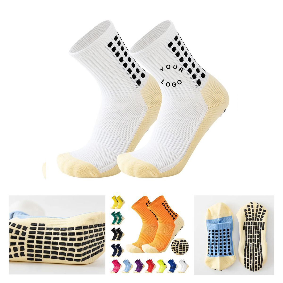 Polyester Non Slip Training Soccer Socks 2
