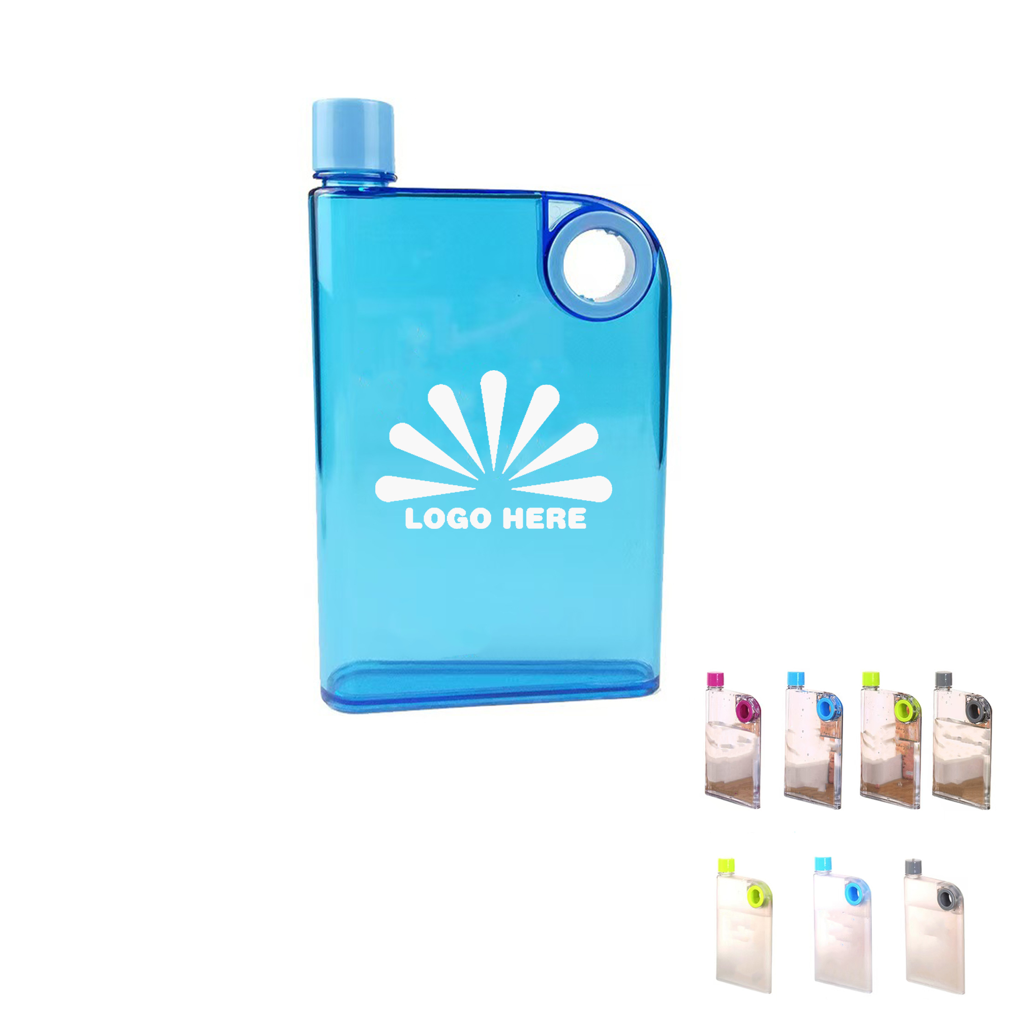 A5 Round Hole Portable Flat Water Cup Can Be Customized 1