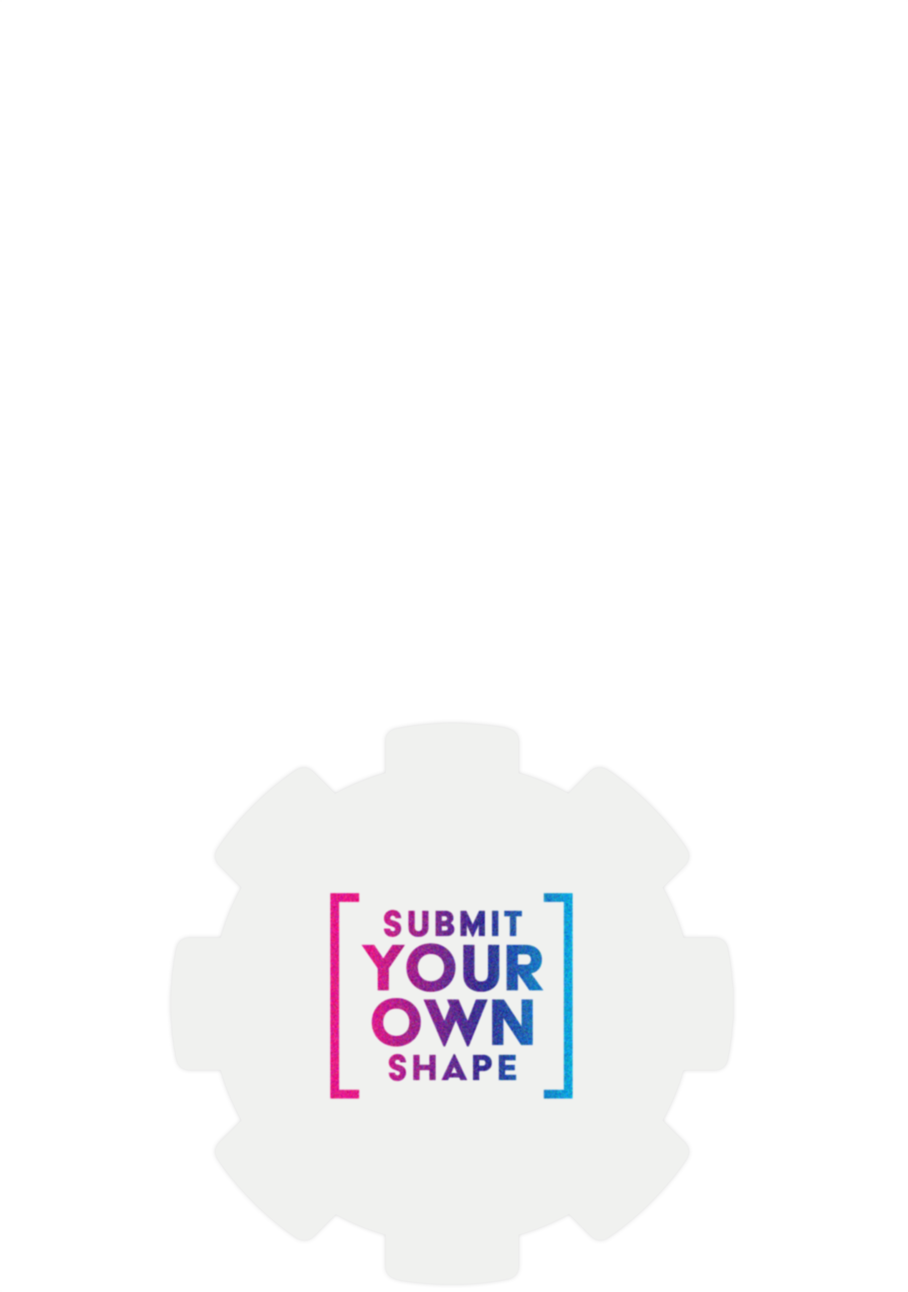 Promo Tag Card Stock 12pt Custom Shape 1-15 sq. in. - White 1