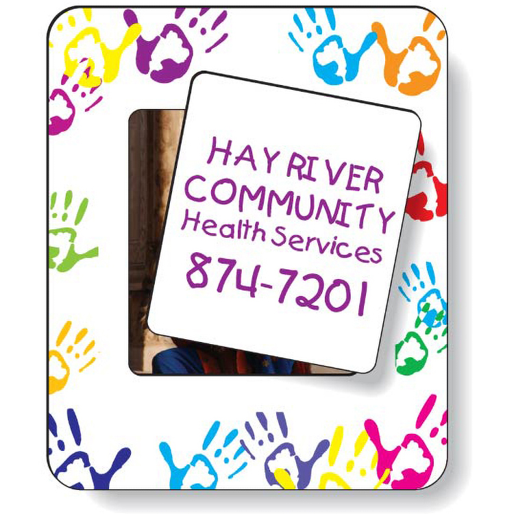 Stock Magnetic Photo Frame 2.75"x3.65") / Rectangle Center (1.75"x2"), Full Colour, Vinyl Topcoat