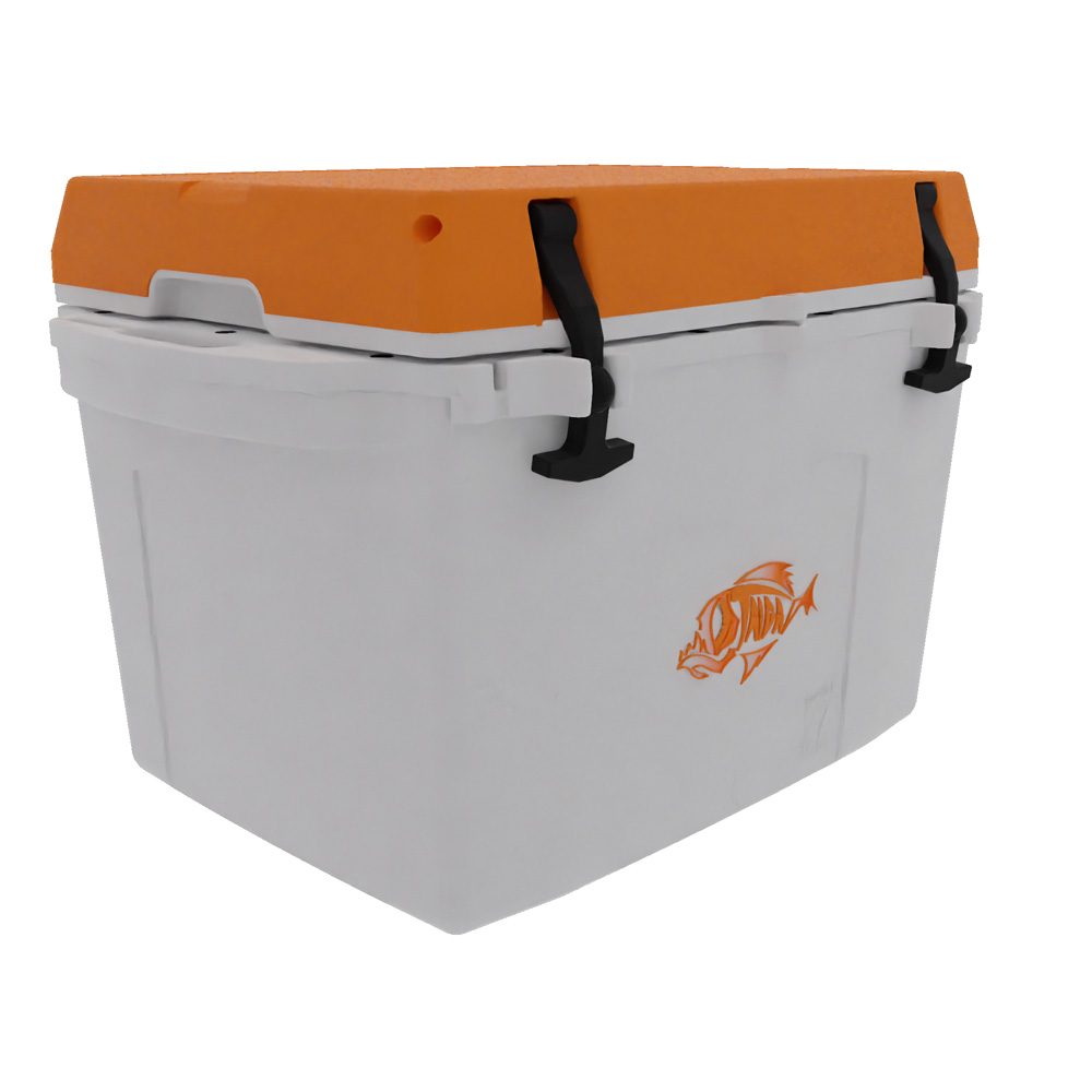 Taiga 27 Quart Cooler: Custom molded Logo, Custom PMS Color 36