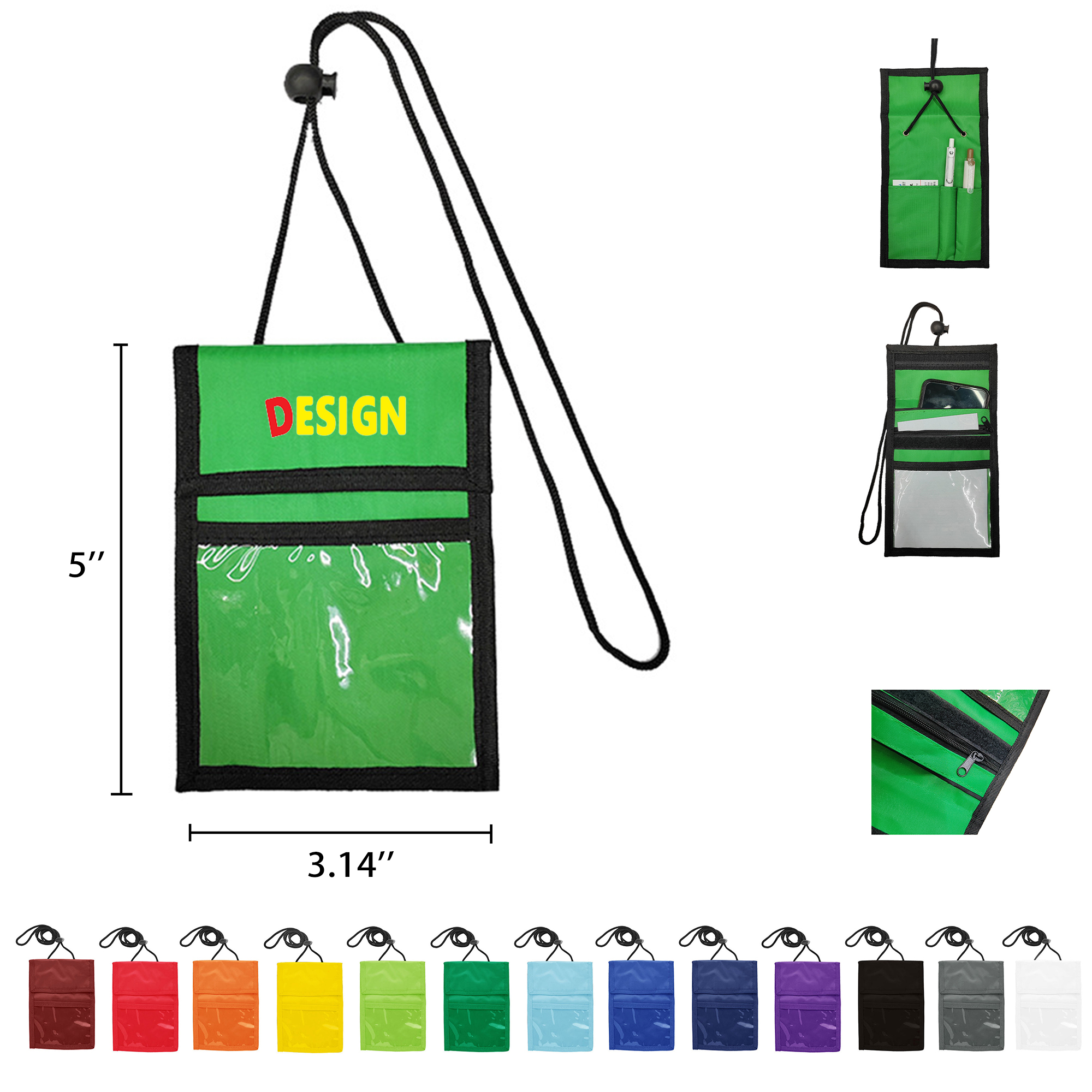 Nylon Neck Wallet Badge Holder MOQ 100 2