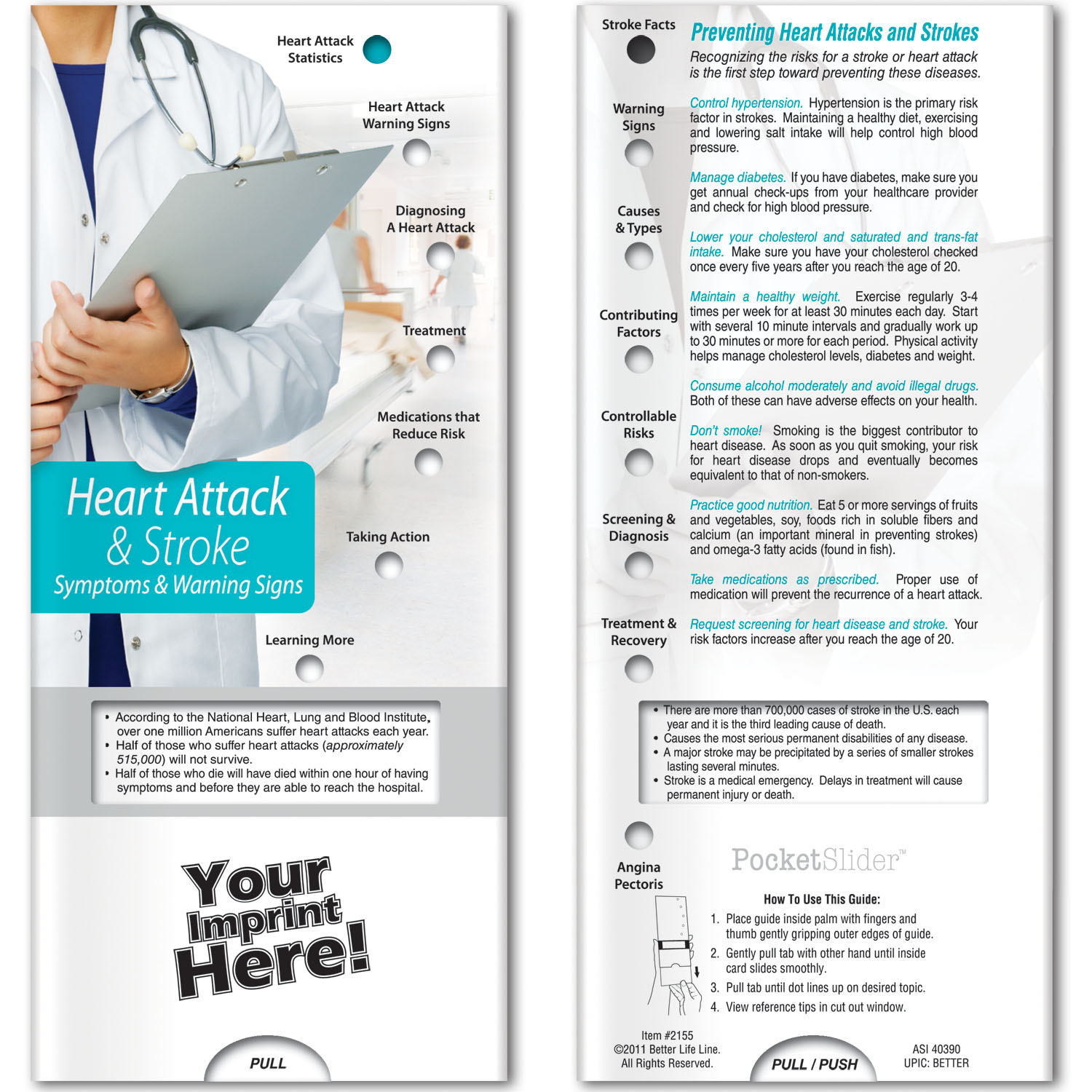 Pocket Slider - Heart Attack & Stroke: Symptoms and Warning Signs 2