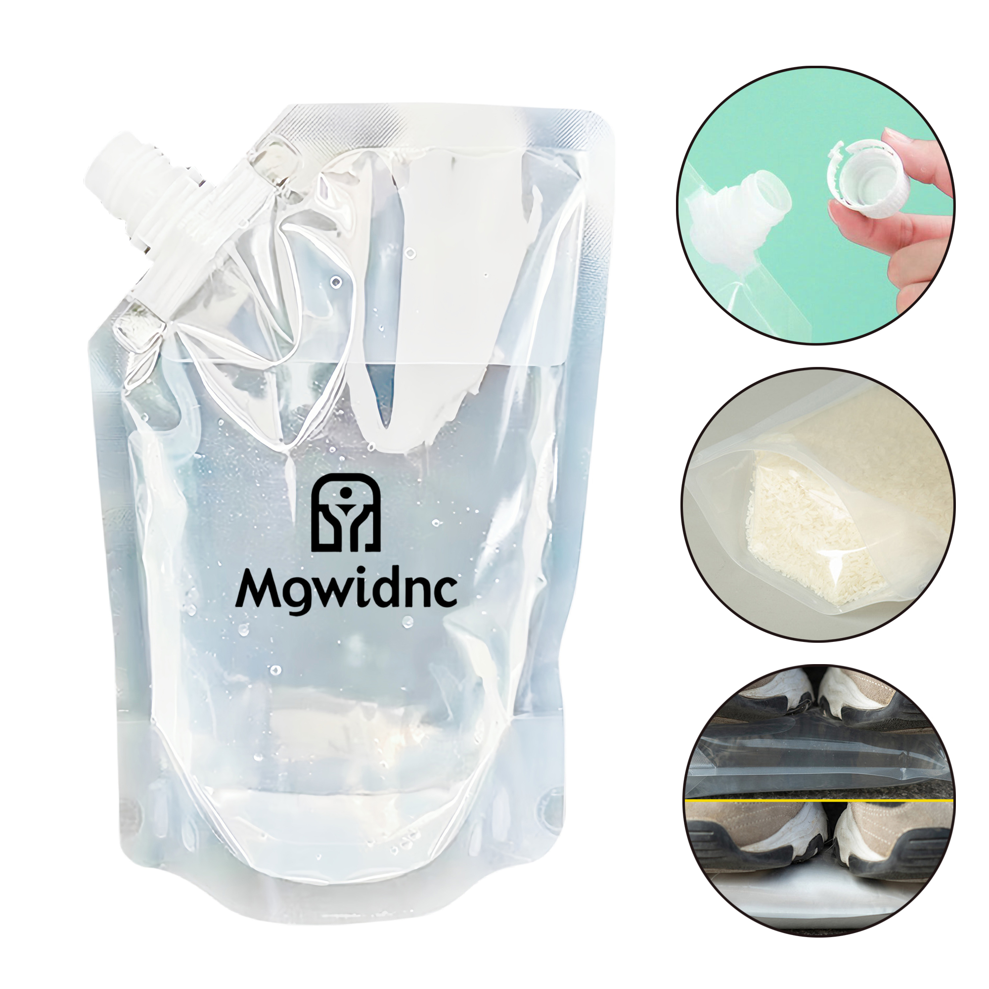 500ml Transparent Spout Pouch, Self-Standing Thickened Food-Grade Liquid Packaging Bag with Handle