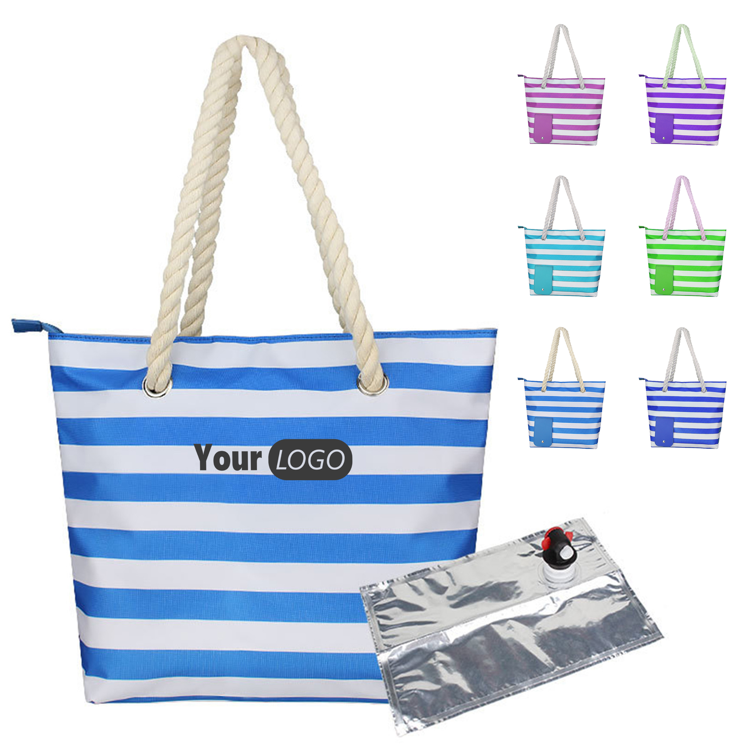 Oxford Portable Insulated Red Wine Bag, custom tote bag with logo imprint 2