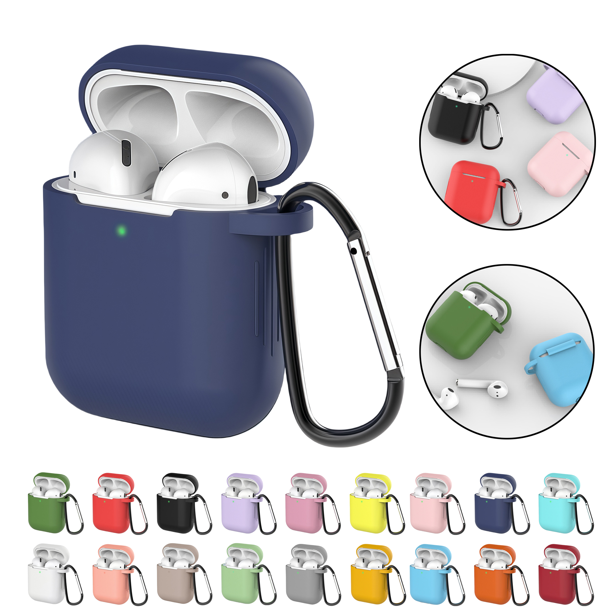 Silicone Earbud Case w/Carabiner 20