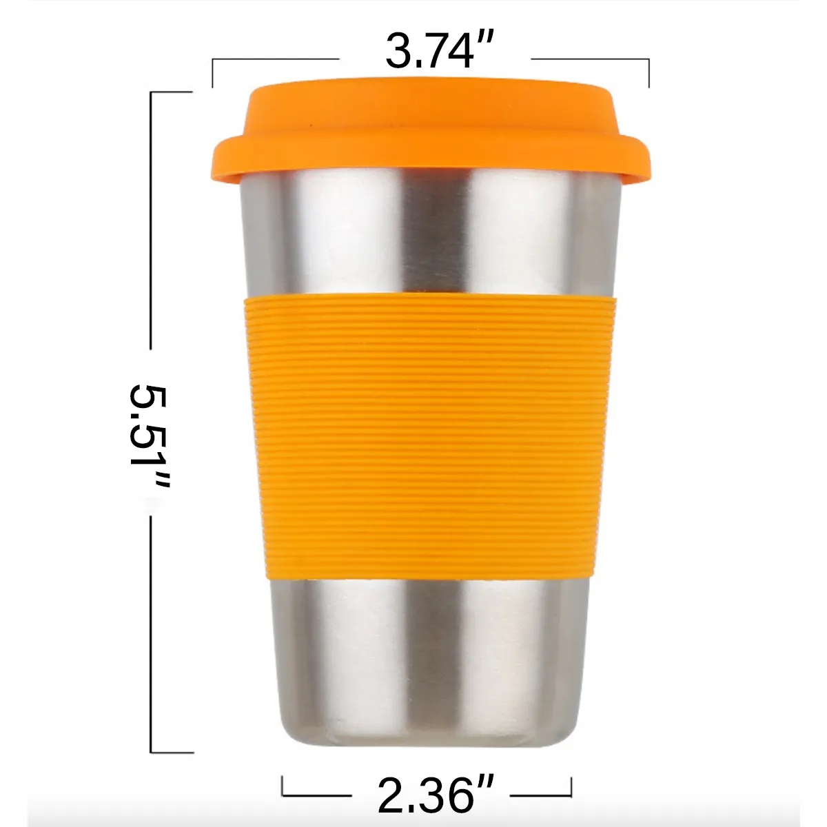 17 Oz. Stainless Steel Tumbler With Straw Cup Silicone Lid 8