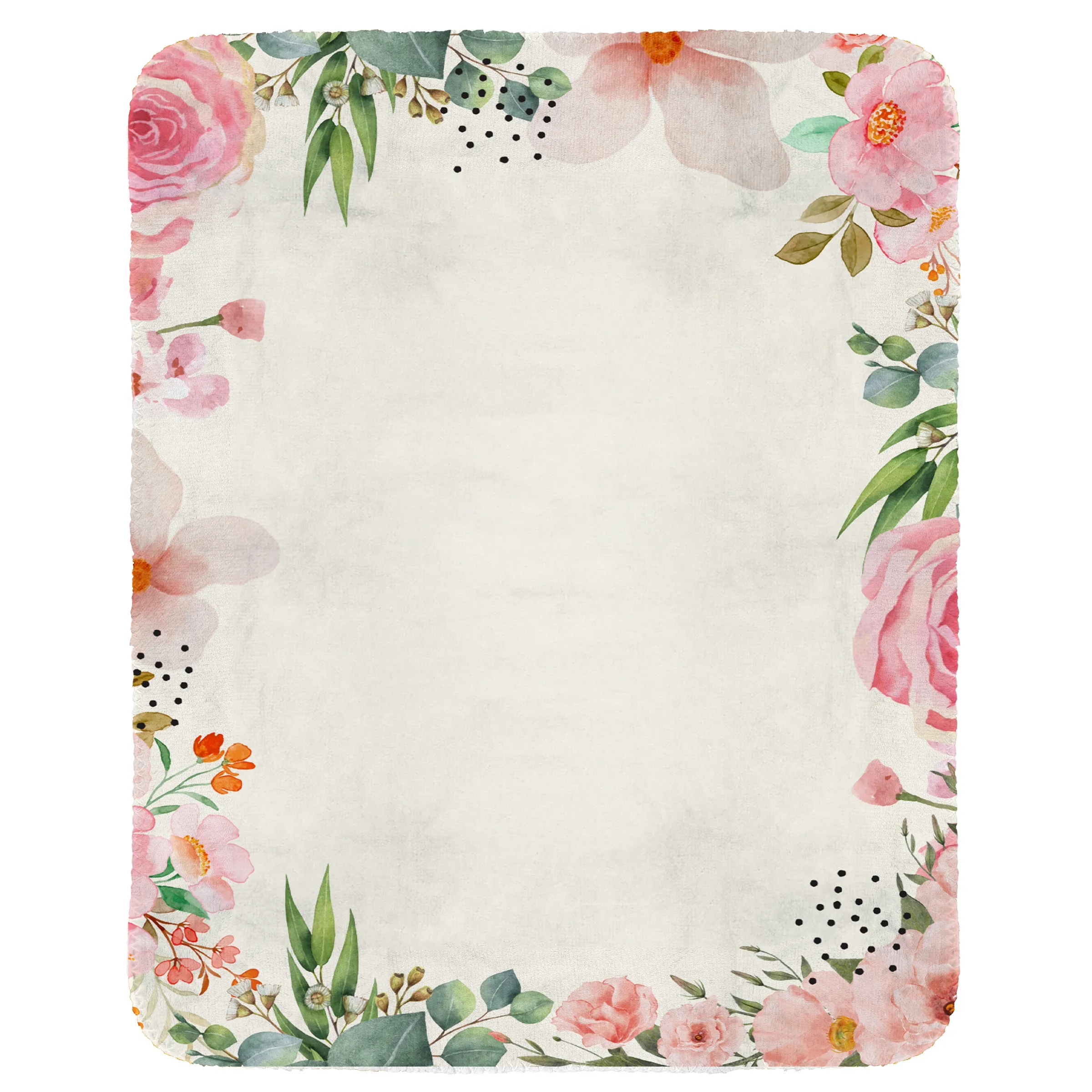 Floral Velvety Recycled Plush Blanket 3