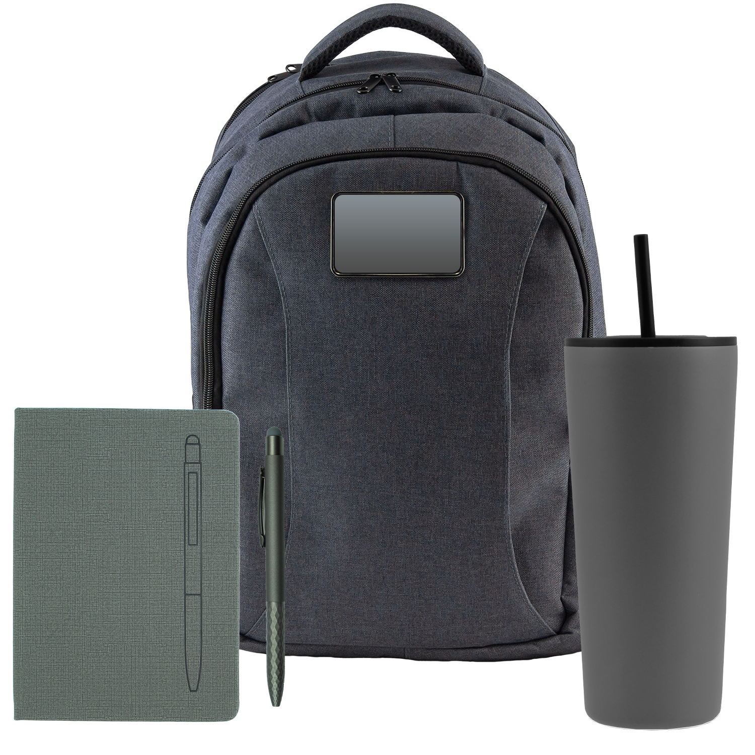 Premium Gift Set with Backpack, Tumbler & Soft-Touch Notebook