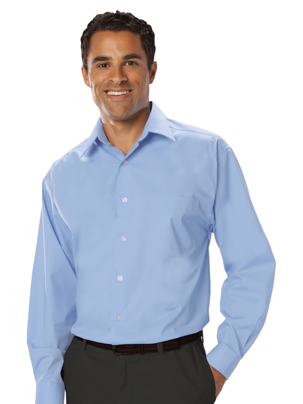 Blue Generation - Men's 1-Pocket Stretch Poplin Shirt 5