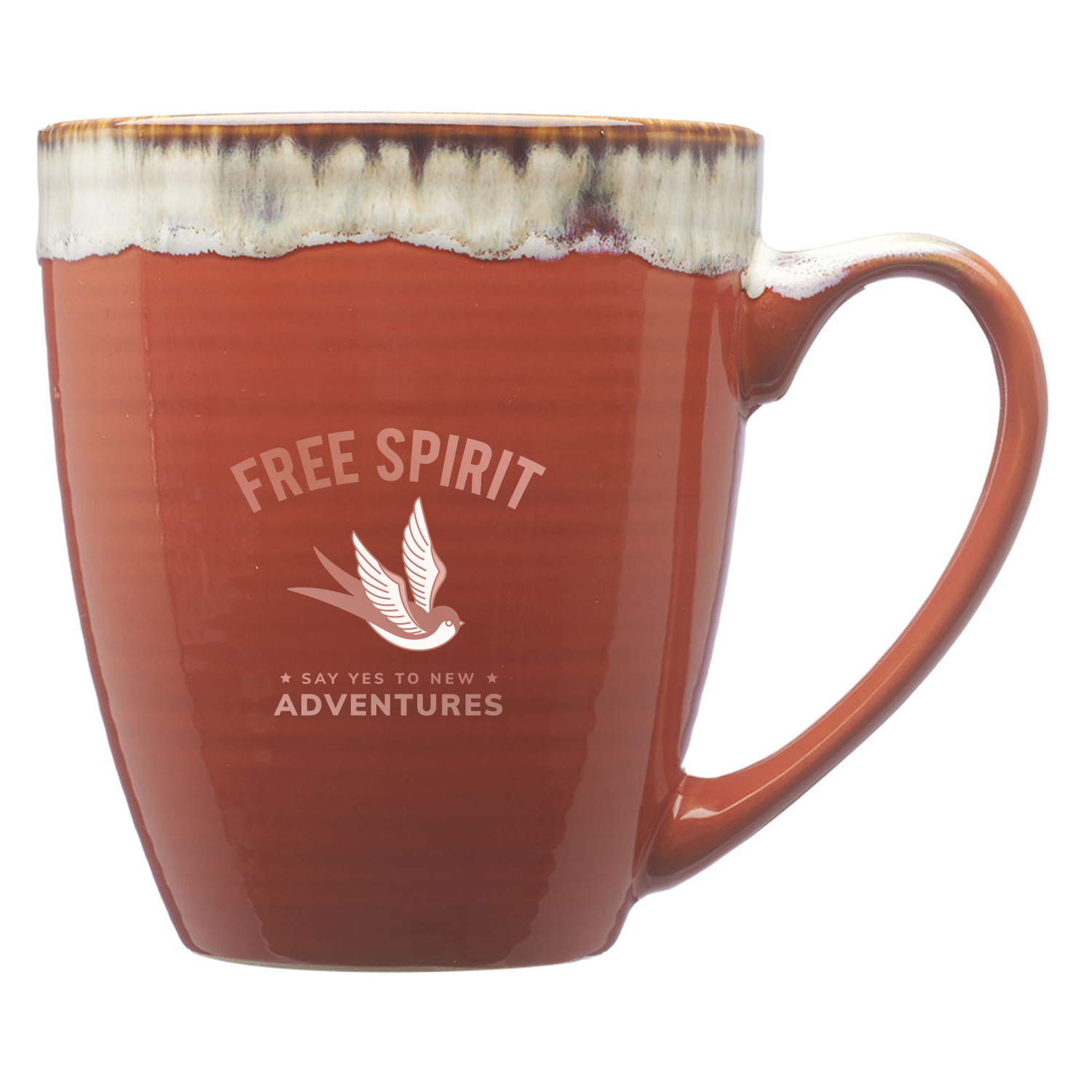 17 oz. Water Color Drip Ceramic Personalized Mug 10