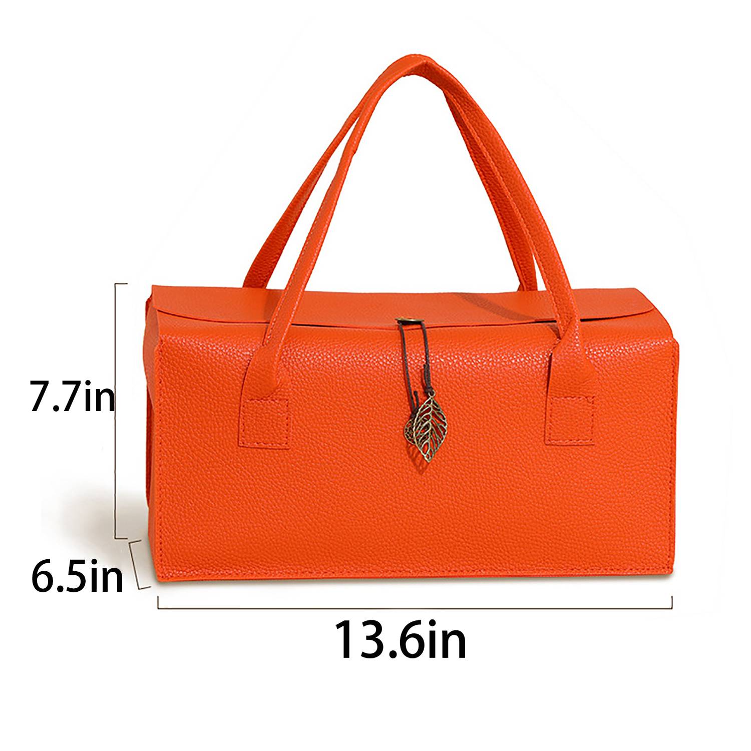 PU Leather Wine Gift Tote Bag w/ Pendant, custom tote bag with logo imprint 4
