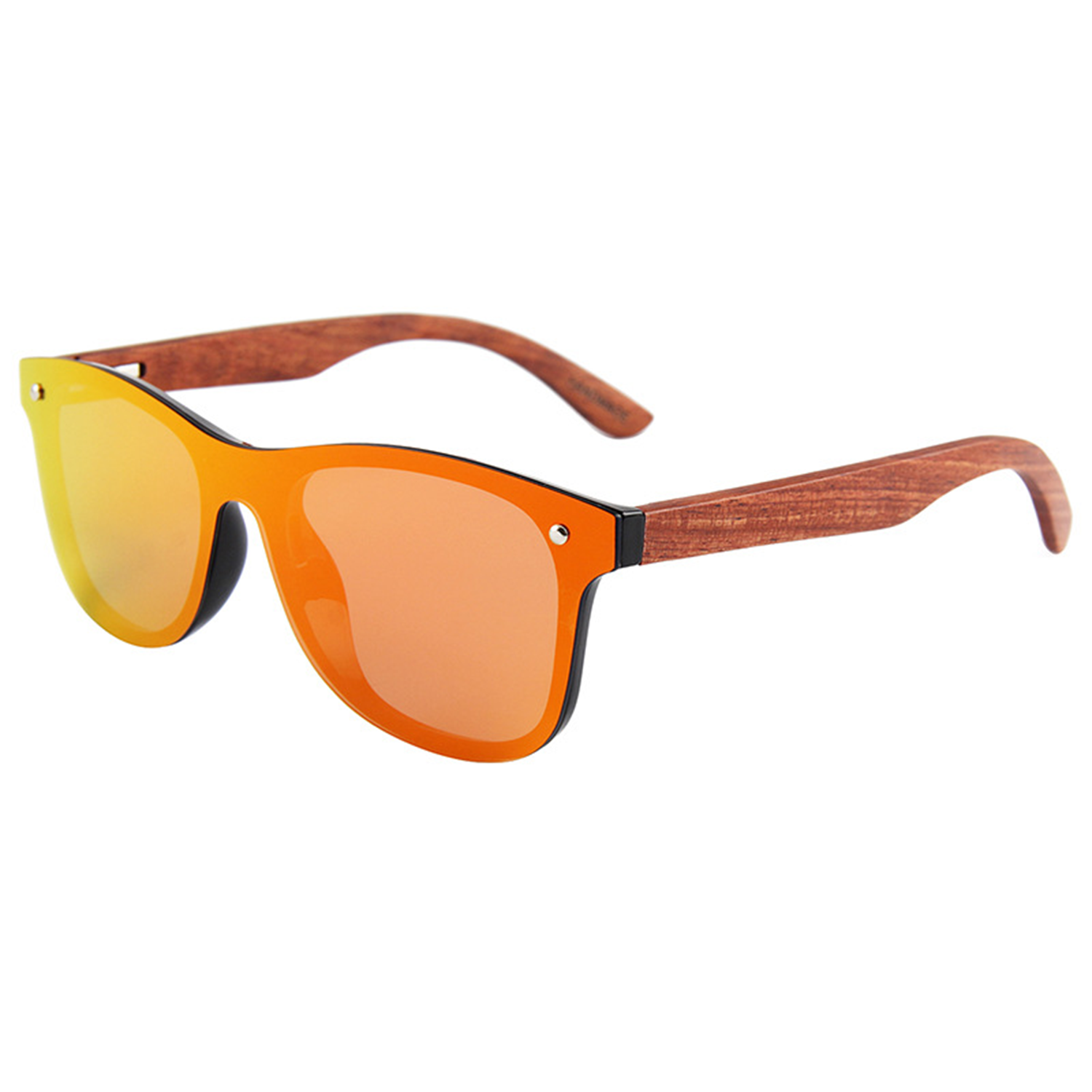 T Square Frameless Polarized Bamboo Wooden Sunglasses 6