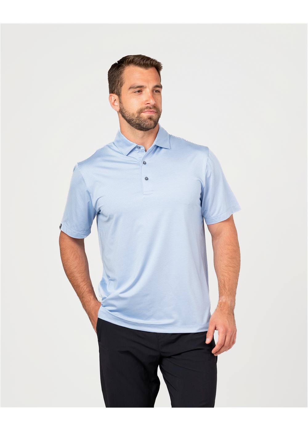Storm Creek Men's Optimist II Microstripe Short Sleeve Polo 5