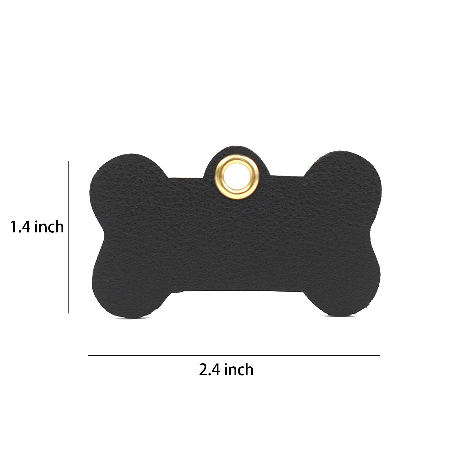PU Leather pet identification name tag 3