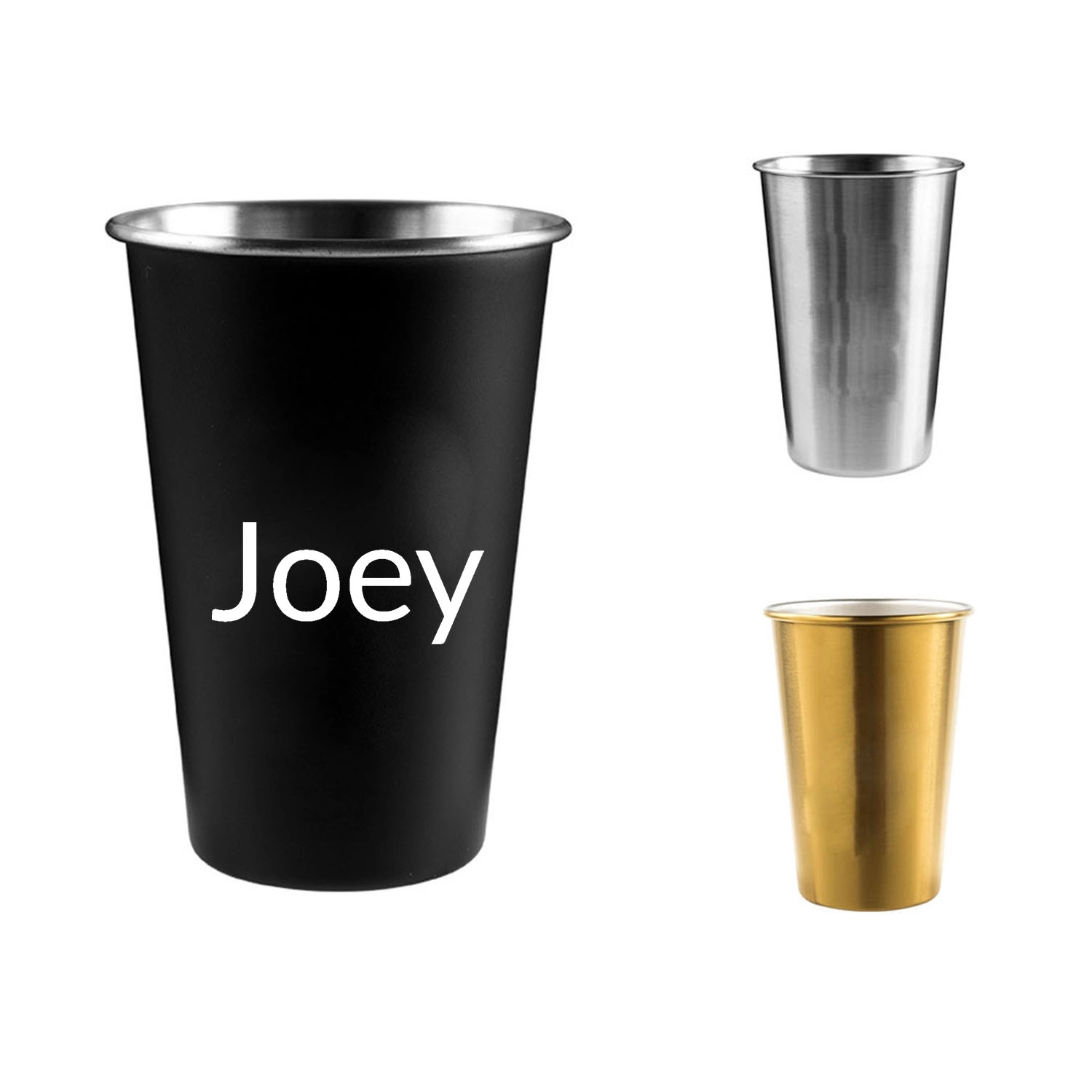 16 Oz Growl Stainless Pint Cups 2