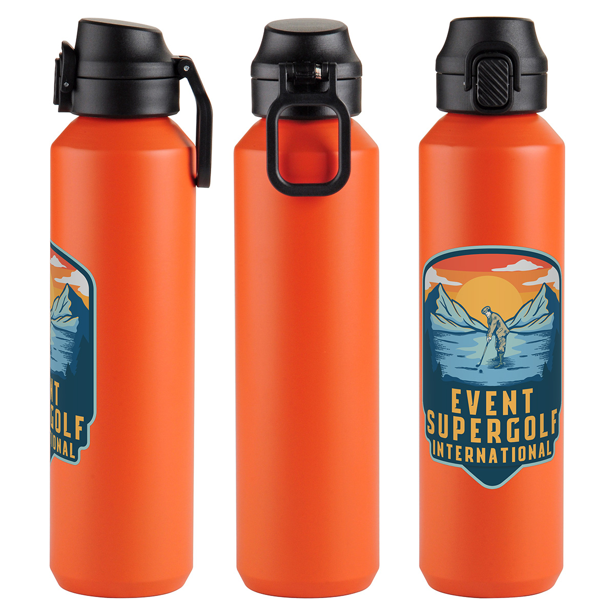 Nexus 27 oz Recycled Aluminum Bottle with Flip-Top Lid and Carabiner 73