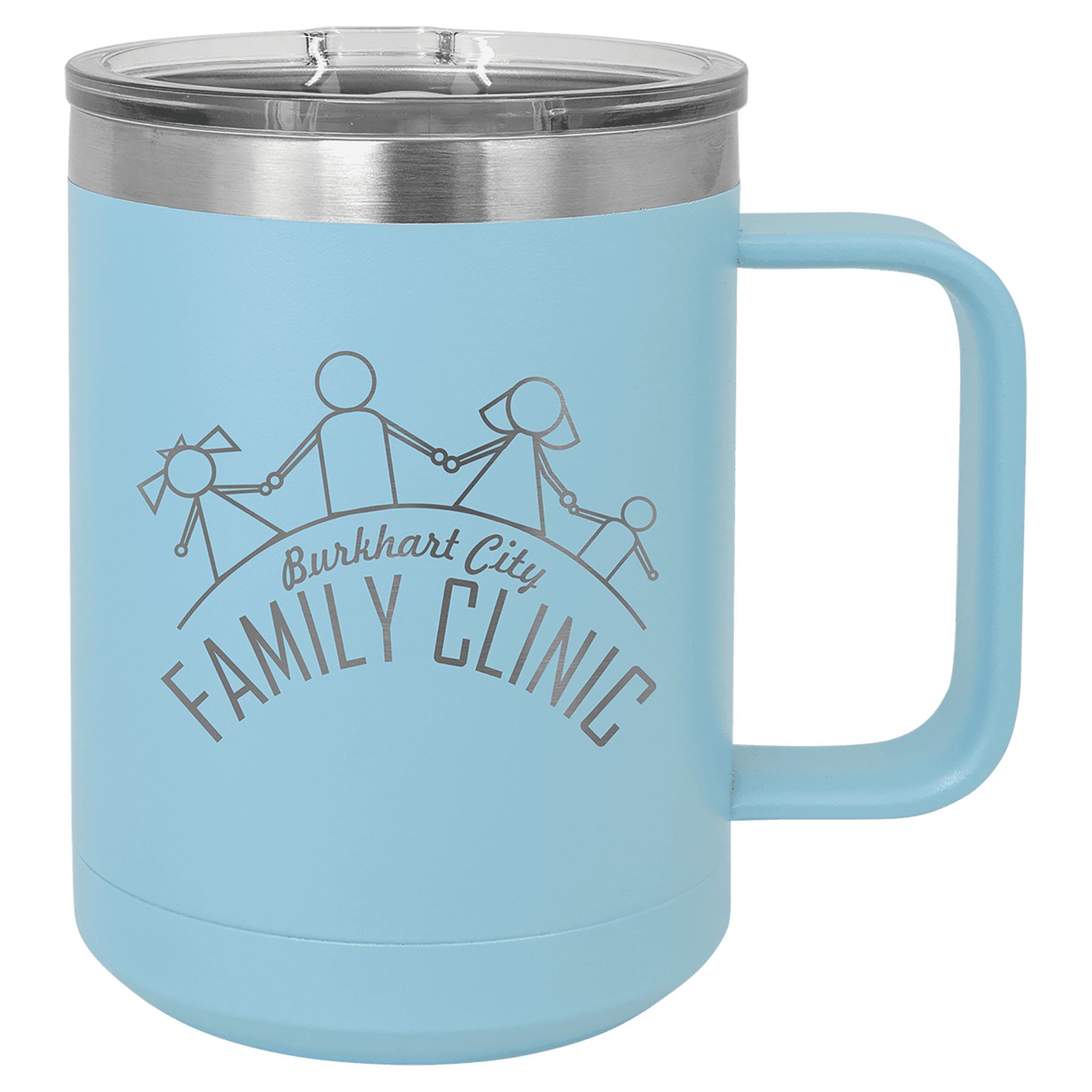 Polar Camel 15 oz. Light Blue Vacuum Insulated Mug with Slider Lid 1