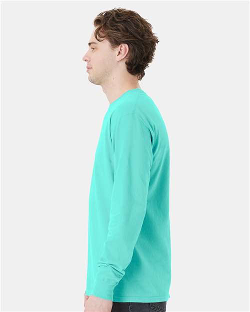 Unisex Garment-Dyed Long Sleeve T-Shirt With a Pocket - GDH250 8